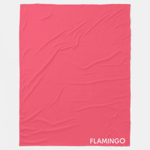 Flamingo pink colour name fleece blanket