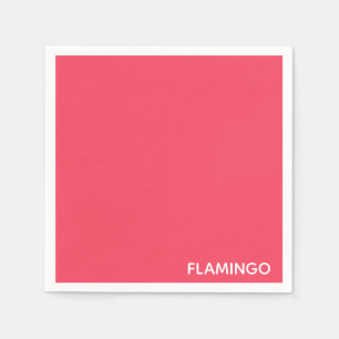Flamingo pink colour name napkin