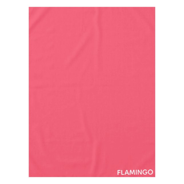 Flamingo pink colour name tablecloth (Front)