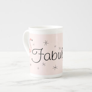 Flamingo Pink Fabulous! bone china mug