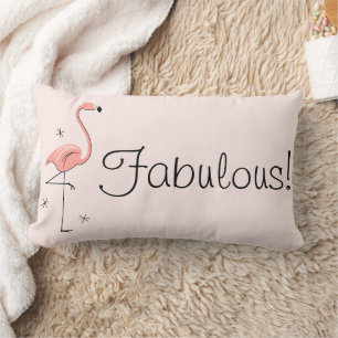 Flamingo Pink 'Fabulous!' multi back lumbar Lumbar Cushion