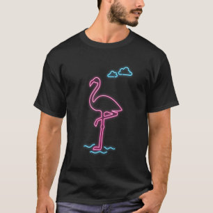 Flamingo Pink Flamingo Flocks Bird Clouds T-Shirt