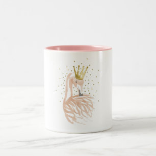 Flamingo - Pink flamingo Two-Tone Coffee Mug