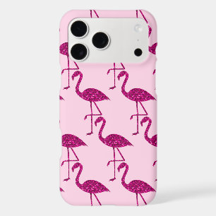 Flamingo pink glitter sparkles pattern