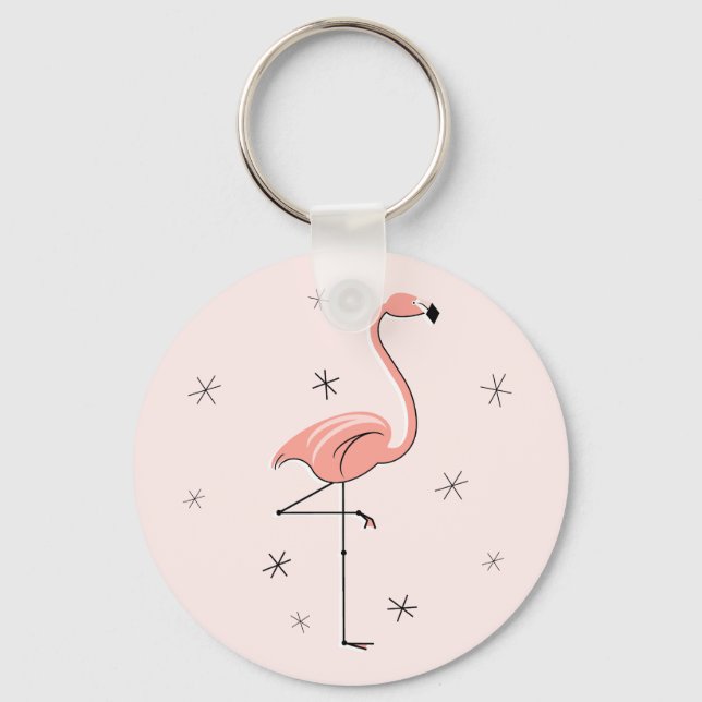 Flamingo Pink key chain (Front)