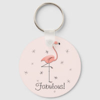 Flamingo Pink key chain