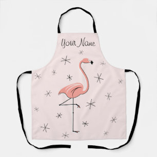 Flamingo Pink Name apron