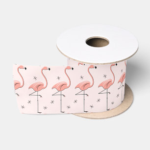 Flamingo Pink ribbon satin