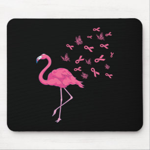 Flamingo Pink Ribbon Warrior Women Breast Cancer A Mouse Mat