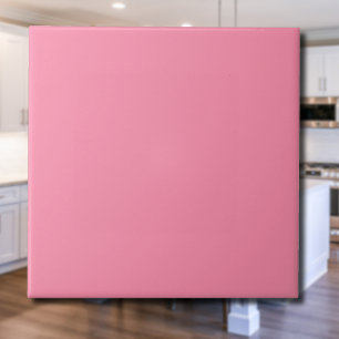 Flamingo Pink Solid Colour   Classic Elegant Tile
