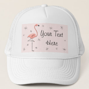 Flamingo Pink 'Text' Trucker hat pink