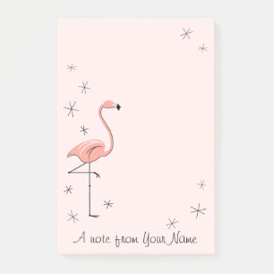 Flamingo Pink "Text" vertical Post-it Notes