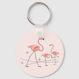 Flamingo Pink Trio 2 key chain
