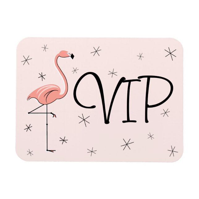 Flamingo Pink VIP magnet flexible (Horizontal)