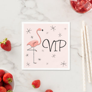 Flamingo Pink VIP paper napkins