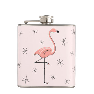Flamingo Pink wrapped flask
