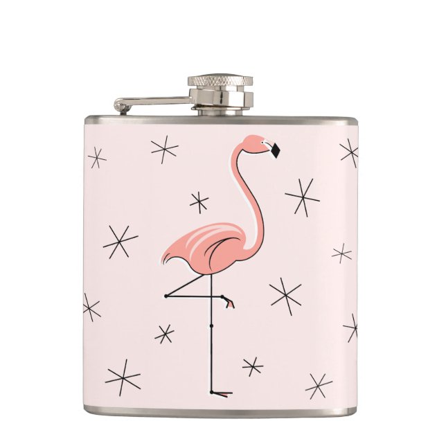 Flamingo Pink wrapped flask (Front)