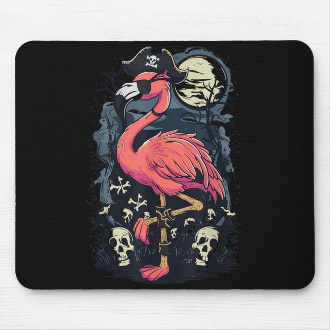 Flamingo Pirate Mouse Mat (Front)