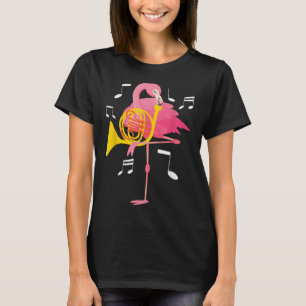 Flamingo Playing French Horn Player French Hornist T-Shirt