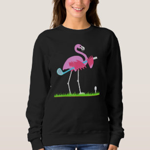 Flamingo Playing Golf Golfer Sport Golfing Sweatshirt