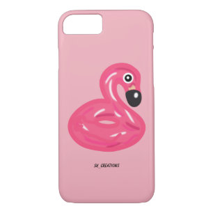 Flamingo Pool Floatie-Baby Pink iPhone 8/7 Case