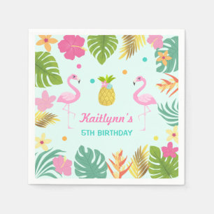 Flamingo Pool Party Party Napkin Tropical Flamingo