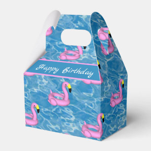Flamingo pool toy  favour box