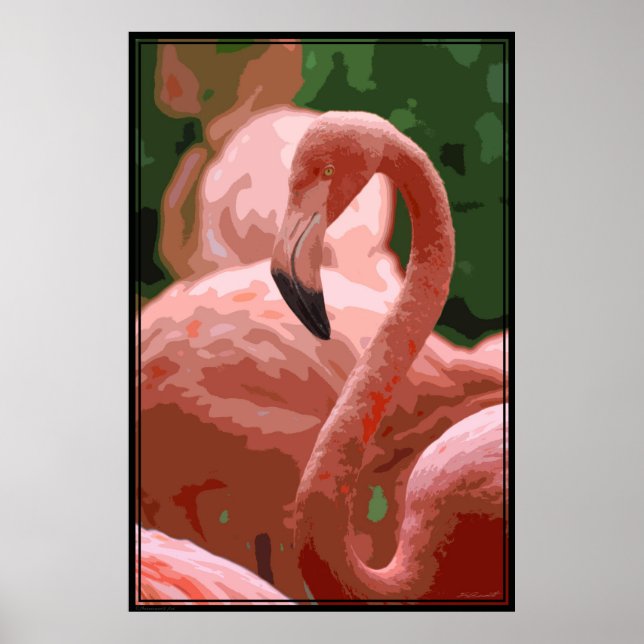 Flamingo Pose 40x60 Art Poster -other sizes also (Front)