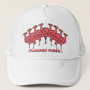 Flamingo Posse! Fun Flock of Flamingos Bird Hat