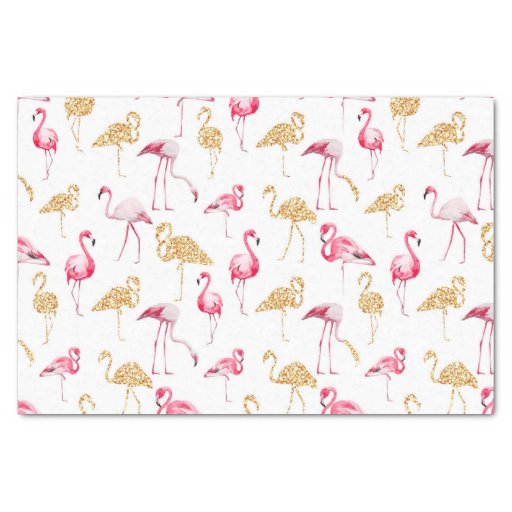 Image of Flamingo Print. Tissue Paper
