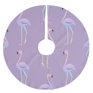 Flamingo Rainbow: Colourful Seamless Pattern. Brushed Polyester Tree Skirt