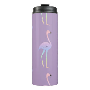 Flamingo Rainbow: Colourful Seamless Pattern. Thermal Tumbler