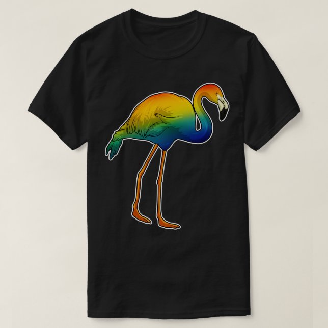 Flamingo Rainbow T-Shirt (Design Front)