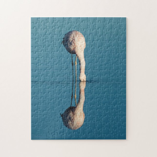 Flamingo Reflection, Laguna Chaxa, Atacama Jigsaw Puzzle (Vertical)