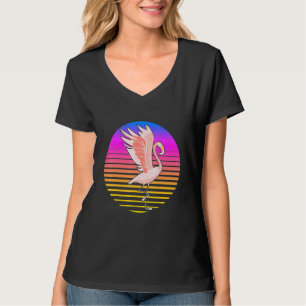 Flamingo Retro Style Design Vibrant Vintage Tropic T-Shirt