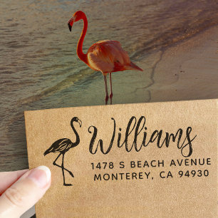 Flamingo Return Address Florida Self-inking Stamp