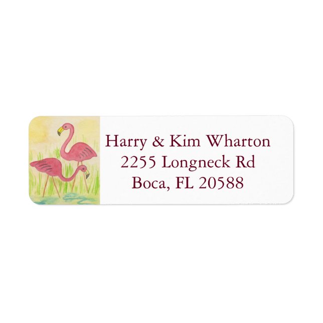 Flamingo Return Address Label (Front)