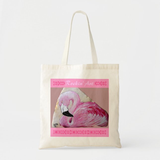 Flamingo Rock Art Tote Bag (Front)