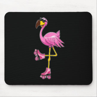 Flamingo Roller Skates - Funny Flamingo Lover Roll Mouse Mat