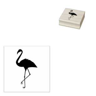 Flamingo rubber stamp