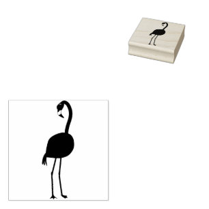 Flamingo rubber stamp
