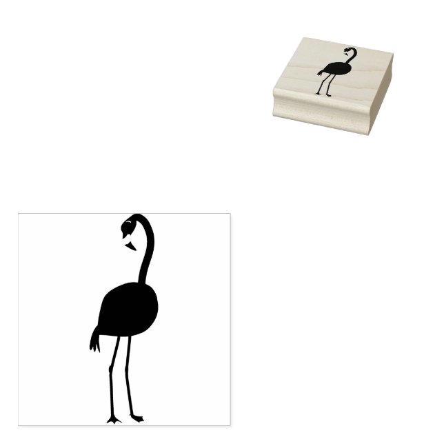 Flamingo  rubber stamp (Stamped)