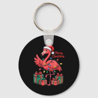 Flamingo Santa Hat Christmas Funny Trocal Birds Lo