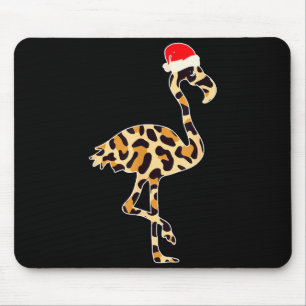 Flamingo Santa Hat Family Matching Christmas Leopa Mouse Mat