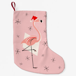Flamingo Santa Pink stocking