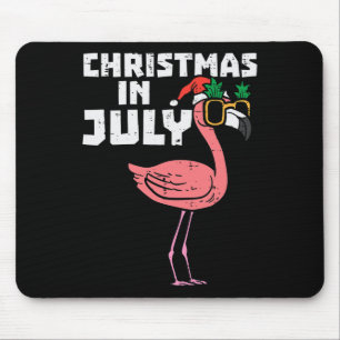 Flamingo Santa Sungles Christmas In July Cute Summ Mouse Mat