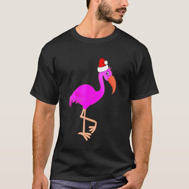 Flamingo Santa T-Shirt (Front)