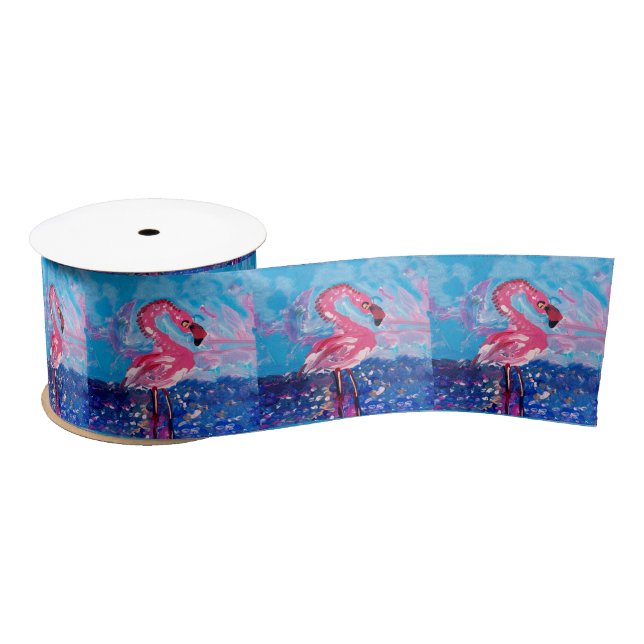 Flamingo Satin Ribbon (Spool)