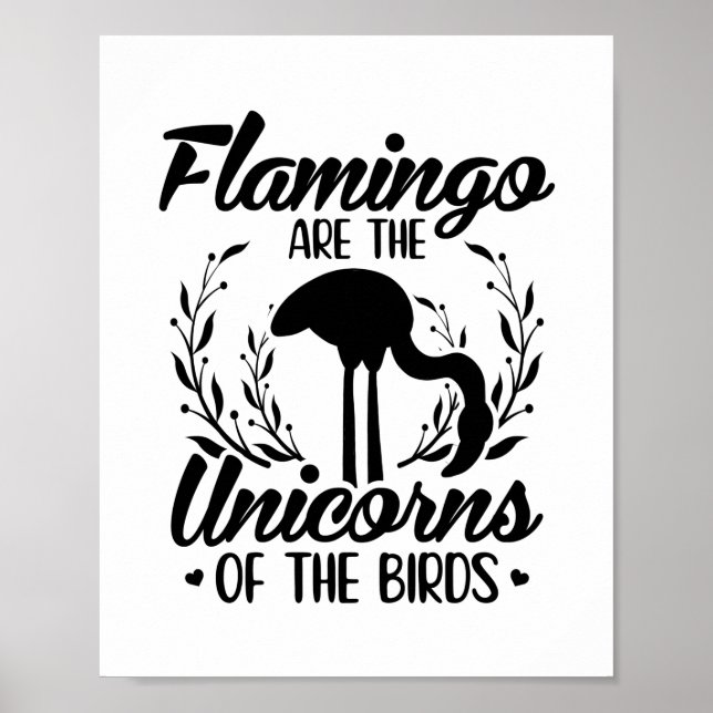Flamingo Sayings | Birds Animals Flamingos Gifts Poster (Front)
