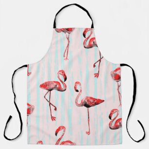 Flamingo seamless pattern apron